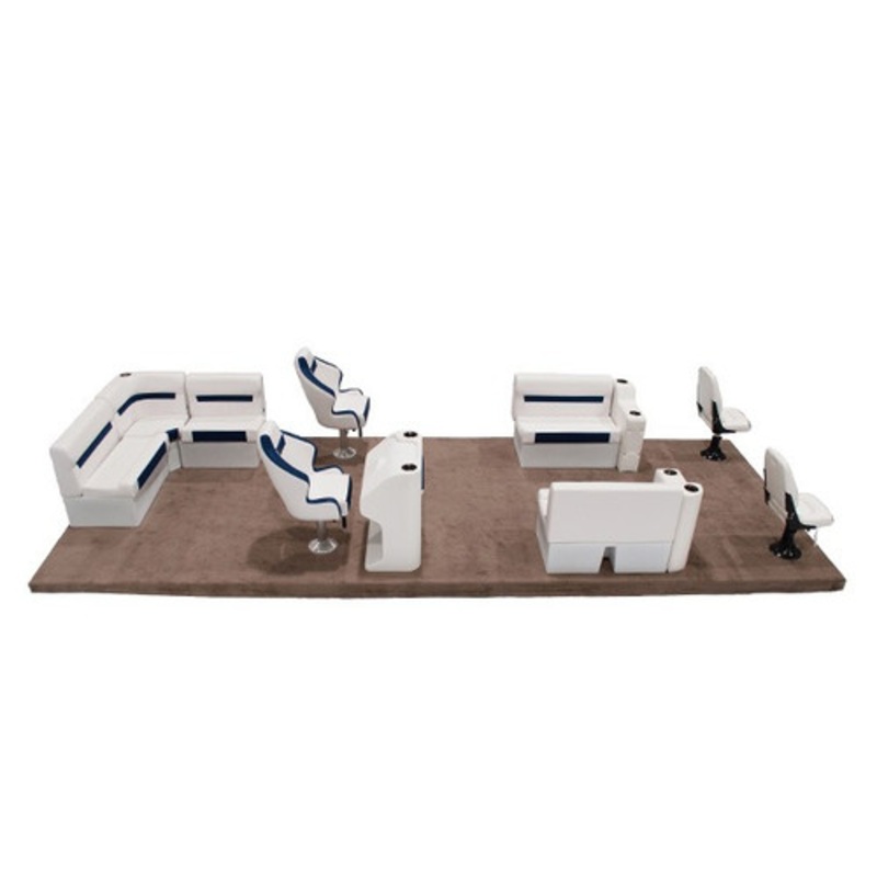 Wise DLX 18-22′ Rear L Fishing Pontoon Furniture Set