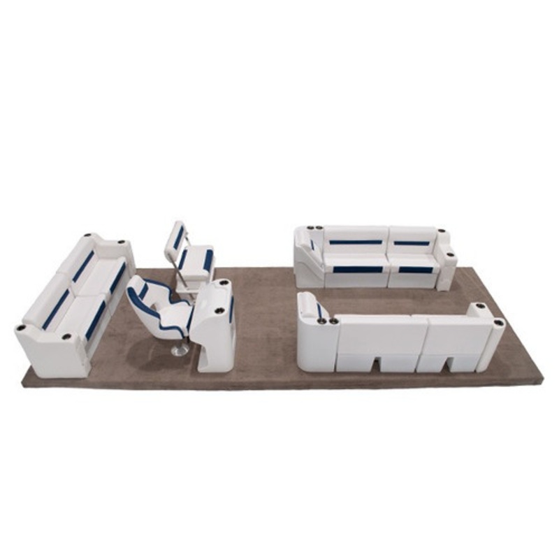 Wise DLX Full Lounge with Swingback Cooler Pontoon Furniture Set