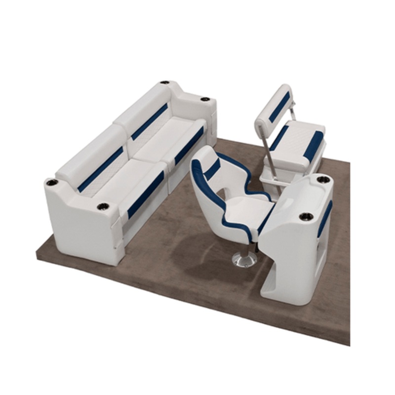Wise DLX Rear Bench, Console, & Swingback Pontoon Furniture Set