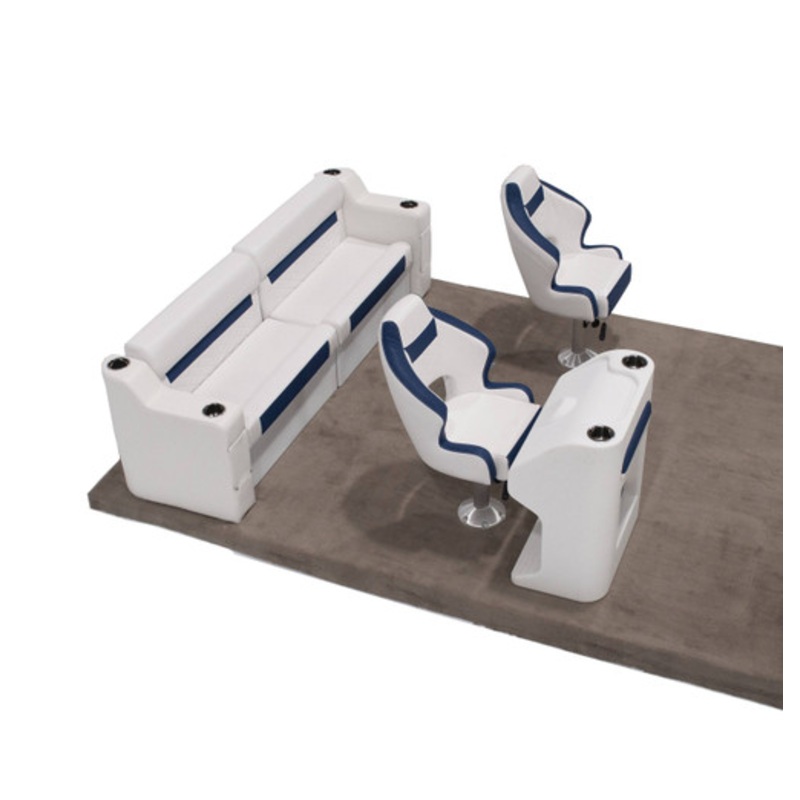 Wise DLX Rear Bench & Dual Bucket Pontoon Furniture Seat