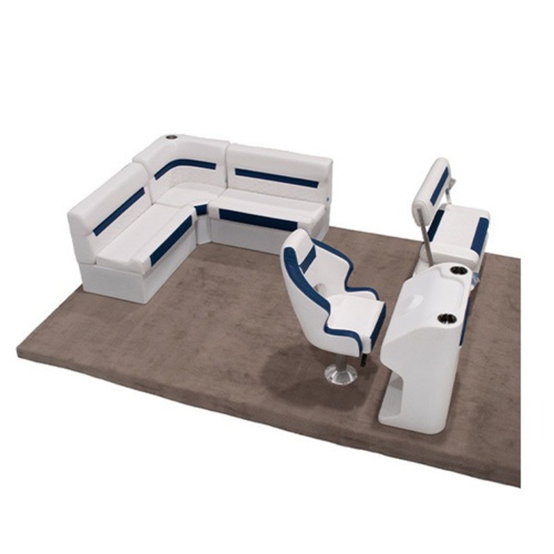 Wise DLX Small Rear L with Swingback Pontoon Furniture Set