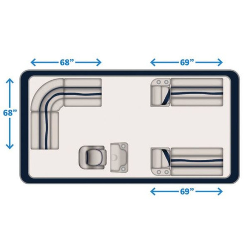 Wise Premier 8-1/2′ Rear Entry Pontoon Furniture Set