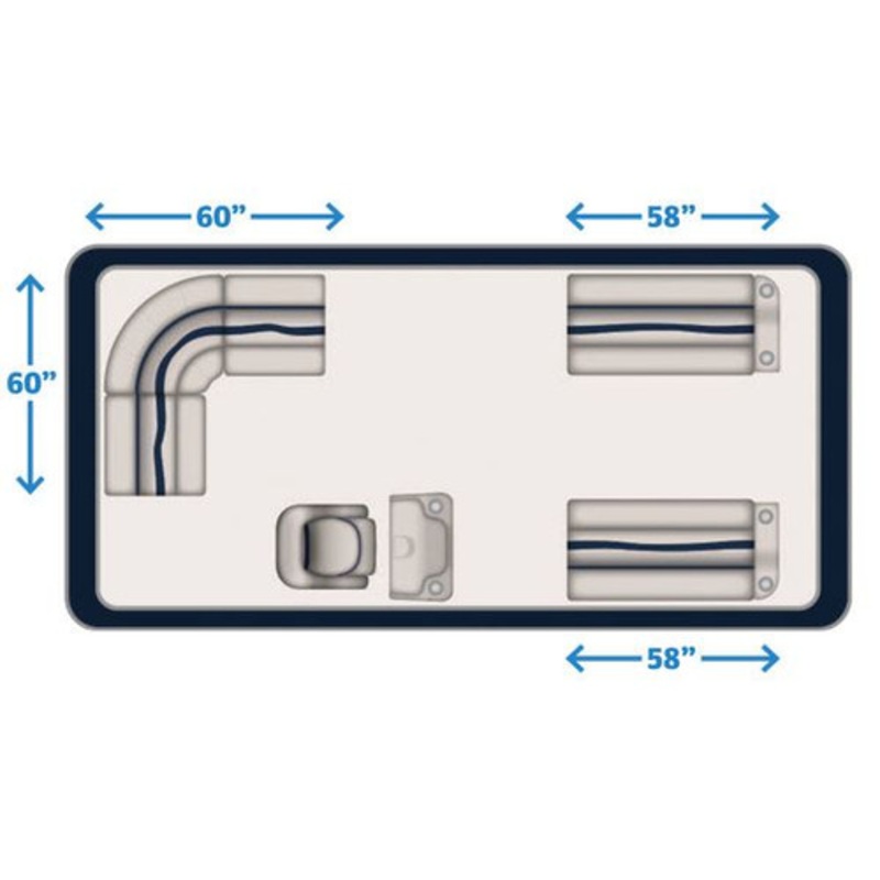 Wise Premier 8′ Rear Entry Group Pontoon Furniture Set