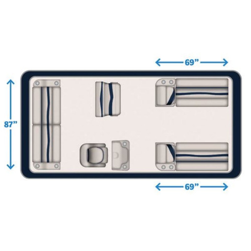 Wise Premier Pontoon 20-22’+ Traditional Pontoon Furniture Set