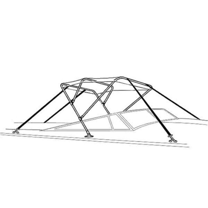 Attwood Bimini Top Frame Only 6’L x 46H