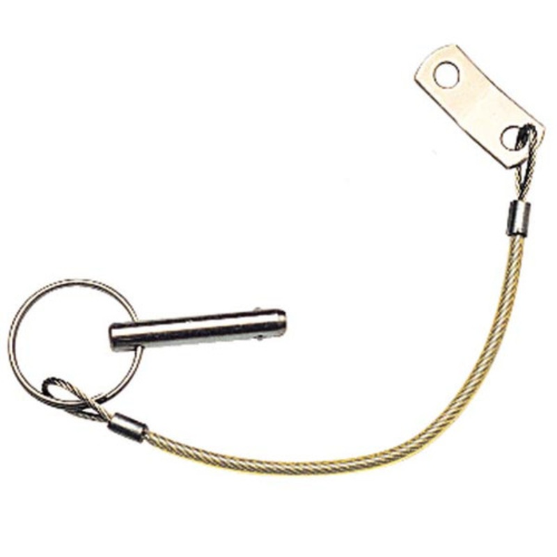 Sea-Dog Straight Release Pin with Lanyard, Stainless Steel
