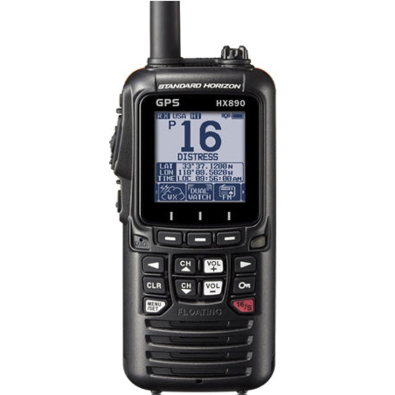 STD-HX890BK HX890 – Floating 6 Watt Class H DSC Handheld VHF/GPS (Black)
