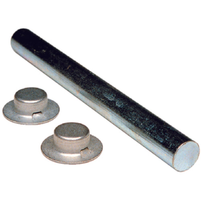 TIE-86032 Tie Down Engineering Zinc Plated Roller Shaft With 2 Pal Nuts 5/8 X 15-1/4