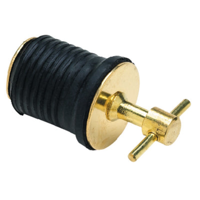 50-18800  TRANSOM DRAIN PLUG 1 TWIST – BRASS (Twist-Turn)