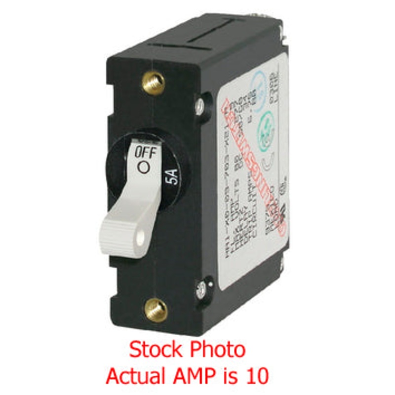 Blue Sea 661-7206 Circuit Breaker Single Pole 10Amp White