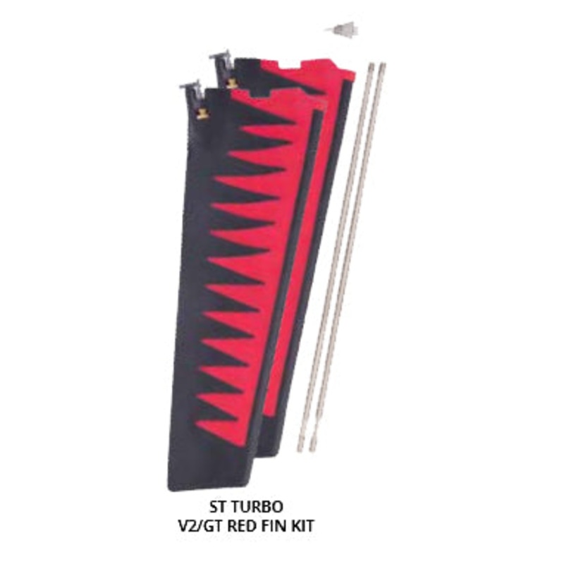 HOB-72066021 ST-TURBO FIN KIT V2/GT – RED/BLACK PERFORMANCE FINS – ST TURBO!