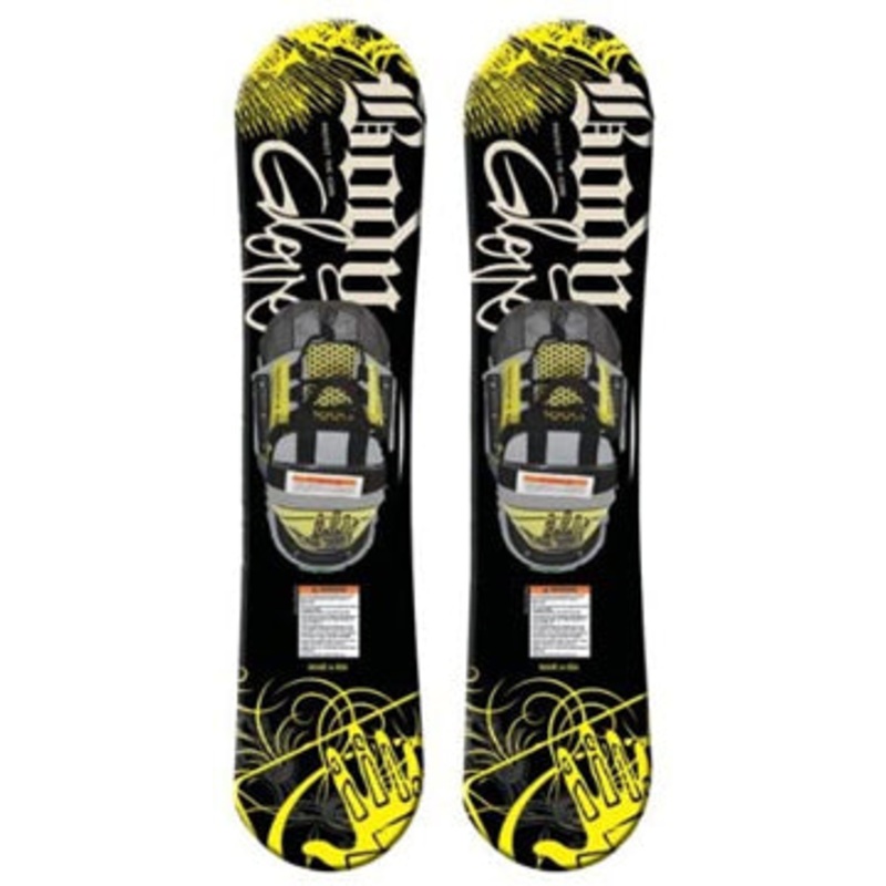 291-BG258 LOGO BLADE BLACK/YELLOW WAKESKIS (PAIR)