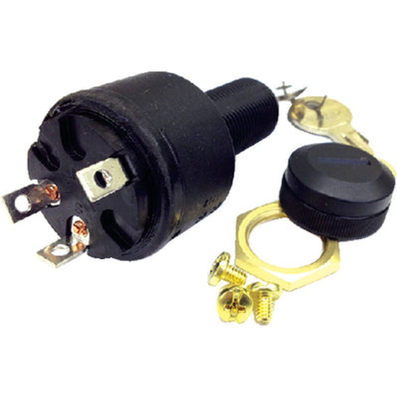 Sierra SIE-MP39200 Conventional 3 Position 1 1/8 Polyester 3 Screw Terminal 12V 15 Amp – Ignition Starter Switch
