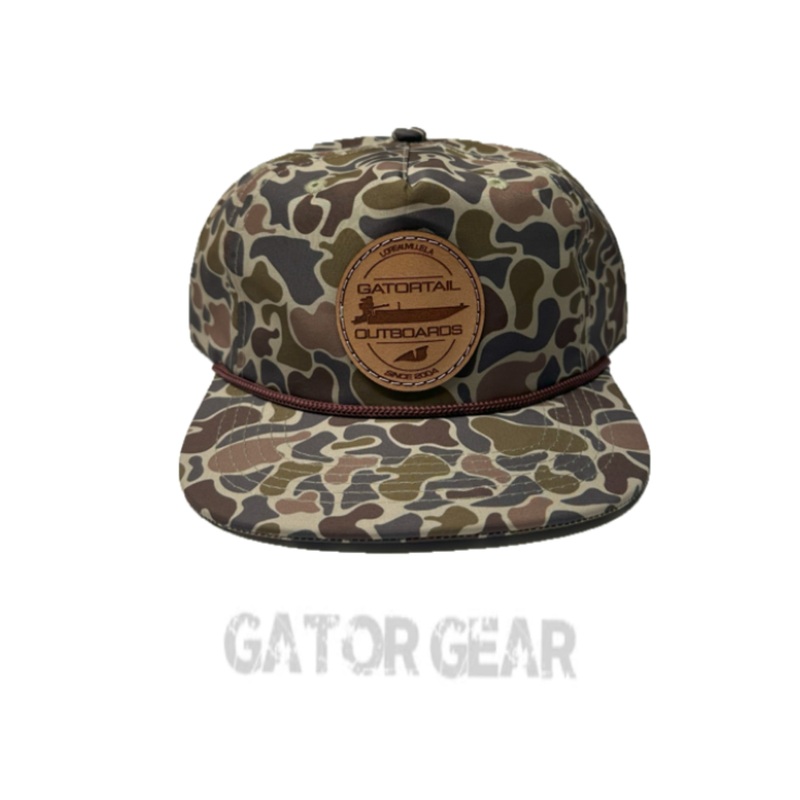 Bayou Breakup Camo/Brown Rope Leather Boat Patch