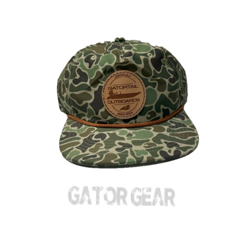 Jungle Camo/Copper Rope Leather Boat Patch