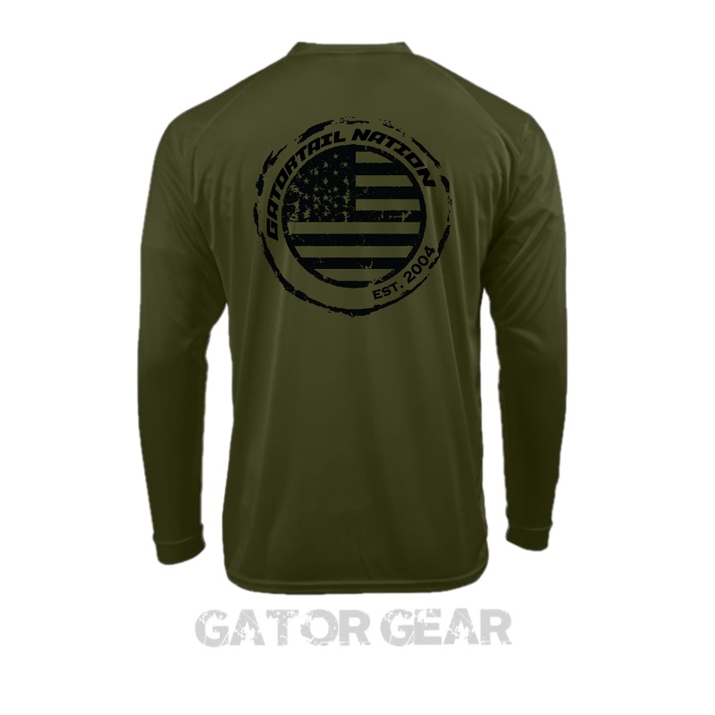 Olive Gatortail Long Sleeve Dri-Fit