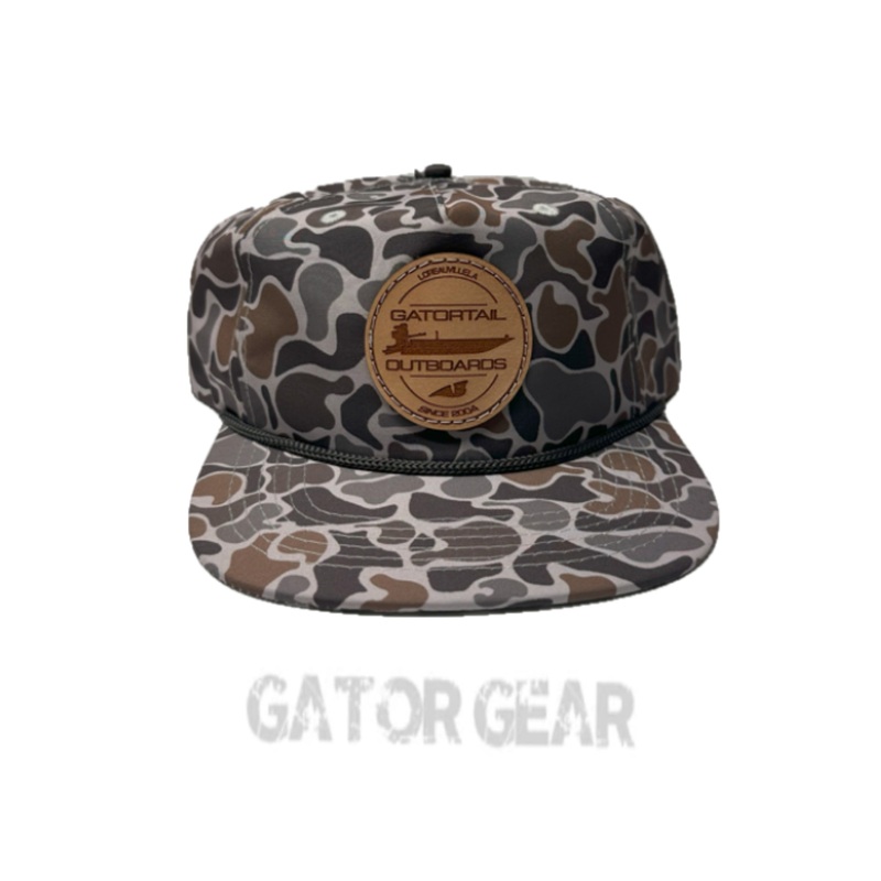 Smokeshow Camo/Grey Rope Leather Boat Patch