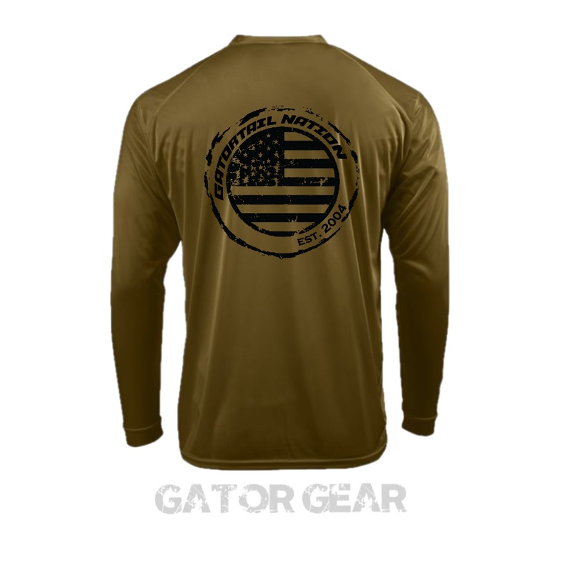 Woodland Brown Gatortail Long Sleeve Dri-Fit