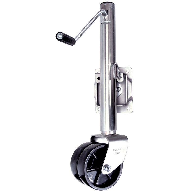 Zinc Plated Trailer Jack – Dual Wheel | 1500 lb