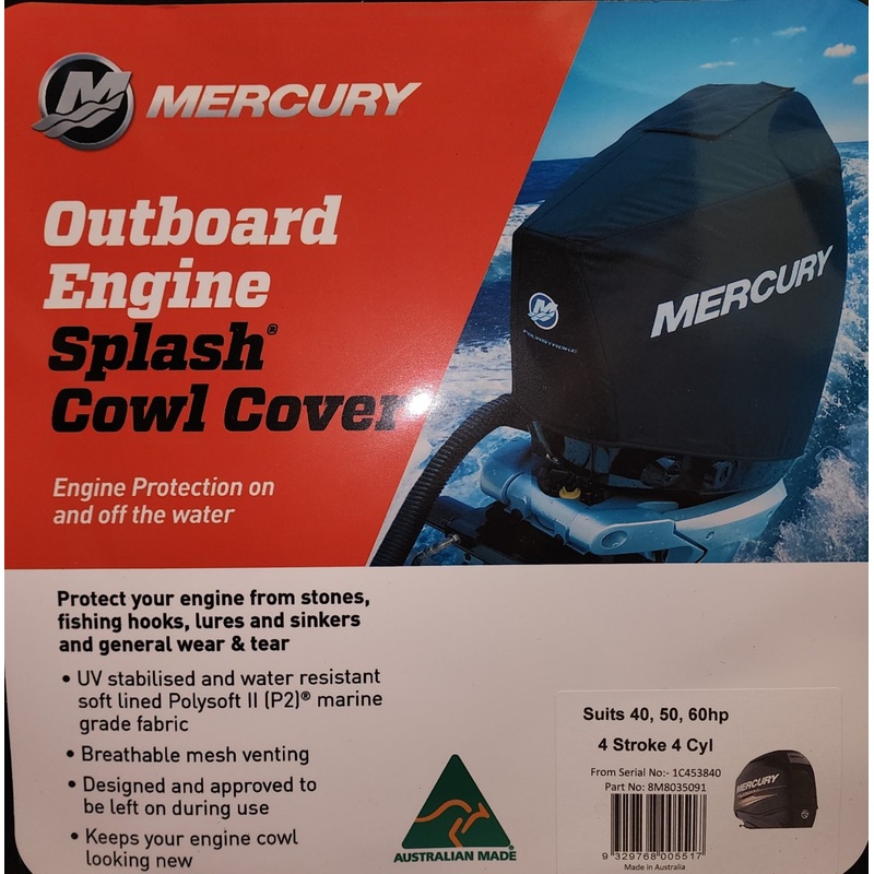 8M8035091 – Outboard Cover – 40/50/60hp 4 Stoke 4 Cyl – 1C453840 UP