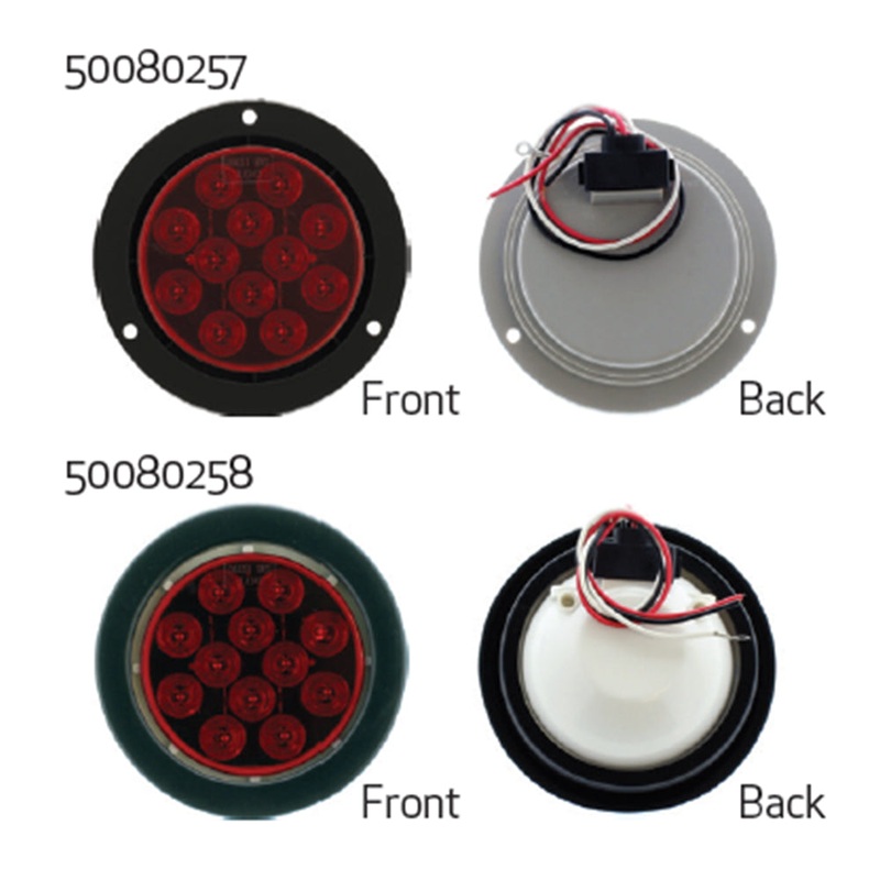 LED Round Tail Lights|Round Flange Mount|Round Grommet Mount