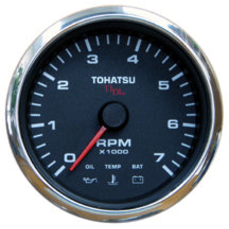 Tohatsu Tachometer – TLDI & 40/50 4STR Remote Models – Black Face