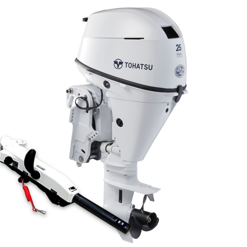 2025 Tohatsu 25 HP MFS25DWETS w/ Multi Function Tiller Handle Bundle